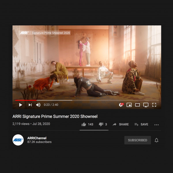 Music video Mama Koshka in sumer 2020 Arri Signature Prime showcase