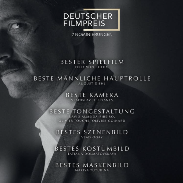 Vladislav Opelyants nominated in Best Cinematography for 'The Disappearance of Josef Mengele' at Deutscher Filmpreis 2026